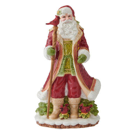 Carillon Babbo Natale Fitz and Floyd in porcellana dipinta 27 cm