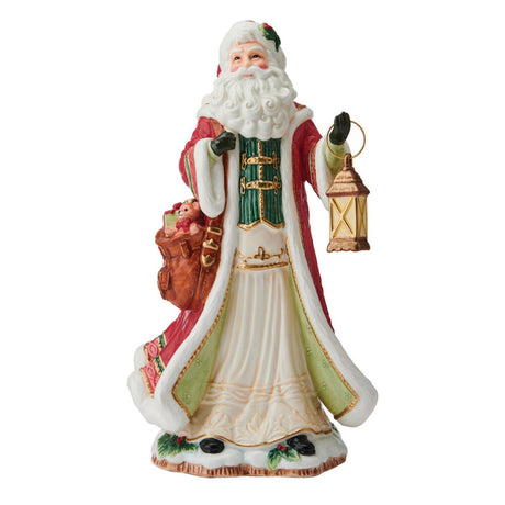 Statuina Babbo Natale Fitz and Floyd in porcellana decorata 19x35 cm