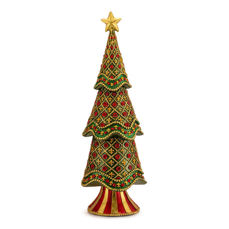 Albero di Natale Palais Royal in resina verde 33 cm decorazione