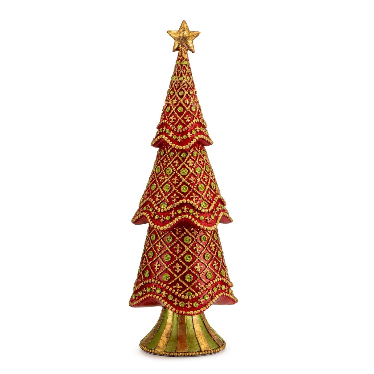 Albero di Natale Palais Royal in resina rossa altezza 33 cm