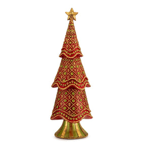 Albero di Natale Palais Royal in resina rossa altezza 33 cm
