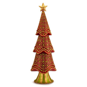 Albero di Natale Palais Royal in resina colore rosso 43 cm