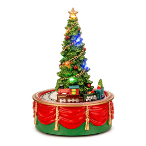 Carillon Albero di Natale Palais Royal in resina con luci LED 13x19 cm
