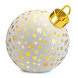 Palla di Natale Palais Royal in vetro bianco con luce LED 30 cm