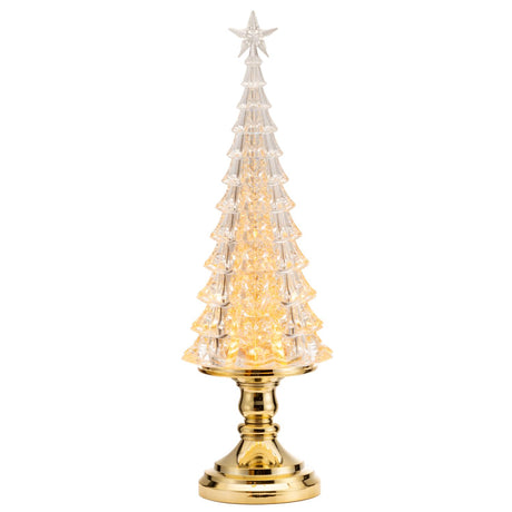Albero di Natale Palais Royal in resina color oro con luci LED 43 cm