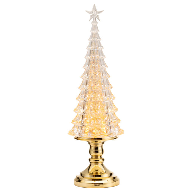 Albero di Natale Palais Royal in resina color oro con luci LED 43 cm