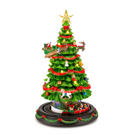 Carillon natalizio albero Palais Royal con luci LED 49x23 cm