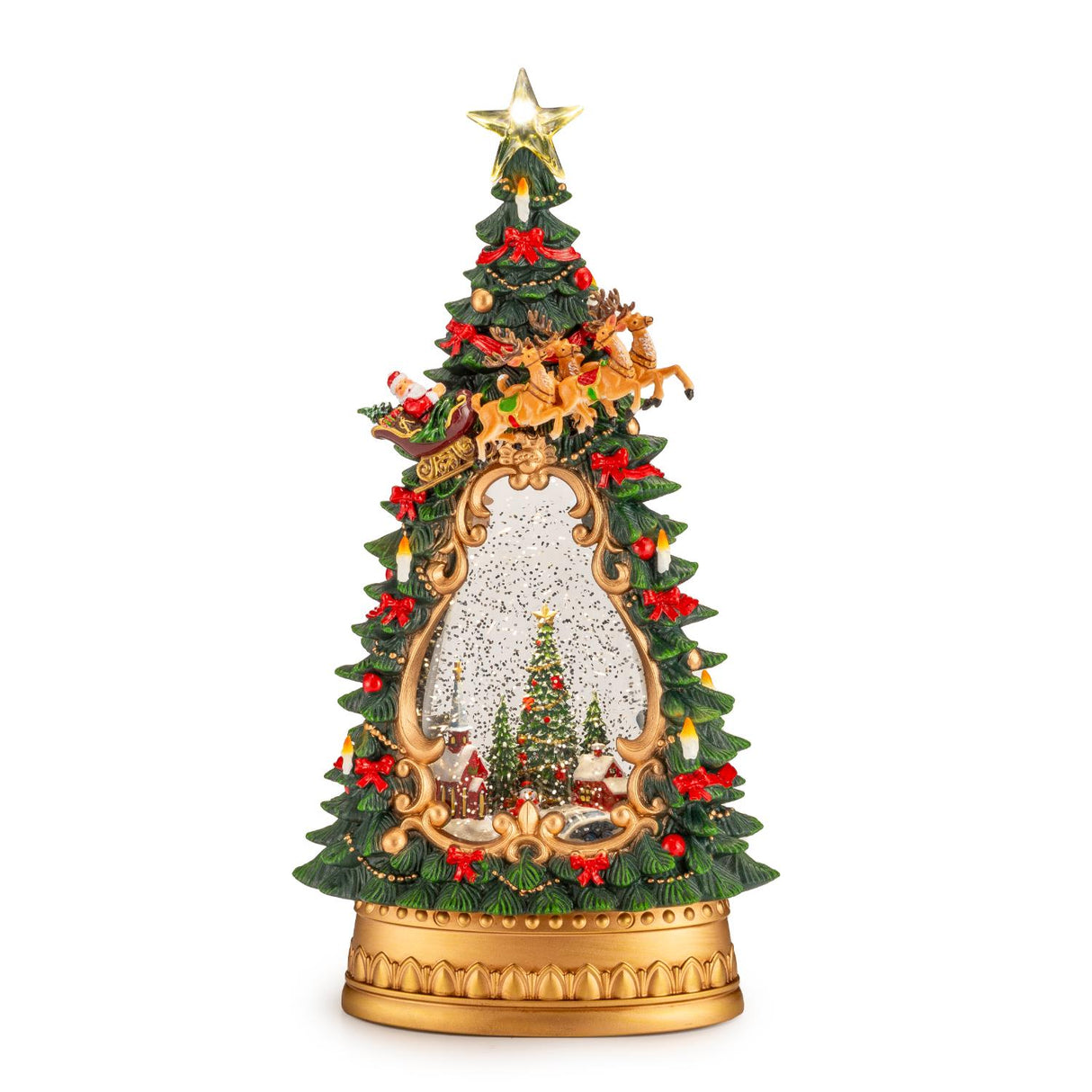 Carillon natalizio albero Palais Royal con luci LED 35 cm