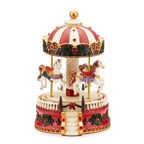 Carillon natalizio giostra Palais Royal con luci e musica 19 cm