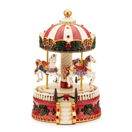 Carillon natalizio giostra Palais Royal con luci e musica 19 cm