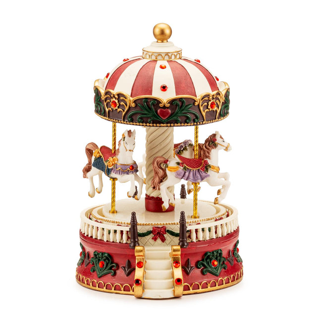 Carillon natalizio giostra Palais Royal con luci e musica 19 cm