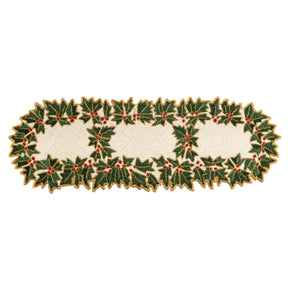 Runner natalizio Palais Royal ricamato con perline 90x32 cm