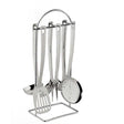 Set utensili cucina Lagostina in acciaio inox 6 pezzi con supporto