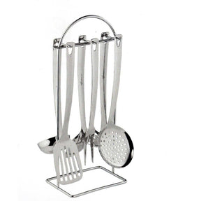 Set utensili cucina Lagostina in acciaio inox 6 pezzi con supporto