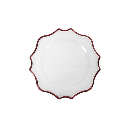 Set 4 sottopiatti Brandani in plastica rossa diametro 33 cm