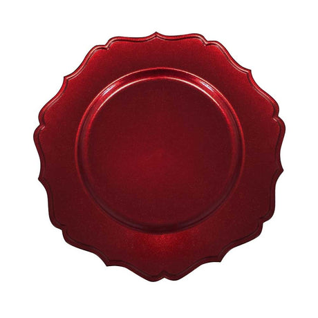 Set sottopiatti Chic Brandani in plastica rossa lucida 33 cm 4 pezzi