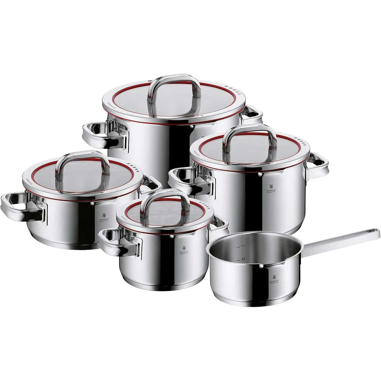 Set pentole WMF Function 4 in acciaio inox 18/10 5 pezzi