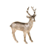 BIANCHI DINO Renna in Piedi Decorazione Natalizia 34,5x26cm Oro Poliresina