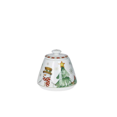 Zuccheriera Racconti Brandani in New Bone China decorata 10x10 cm