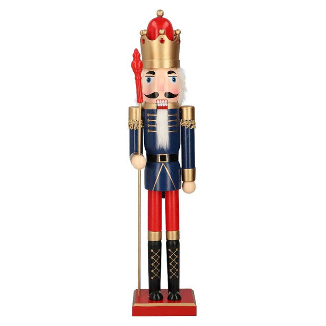 Schiaccianoci natalizio Timstor in legno decorato altezza 60 cm