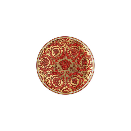 Piatto decorativo Medusa Garland Versace in porcellana rossa 17 cm