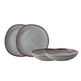 Set piatti Lave Beige Villeroy & Boch in terracotta smaltata 4 pezzi