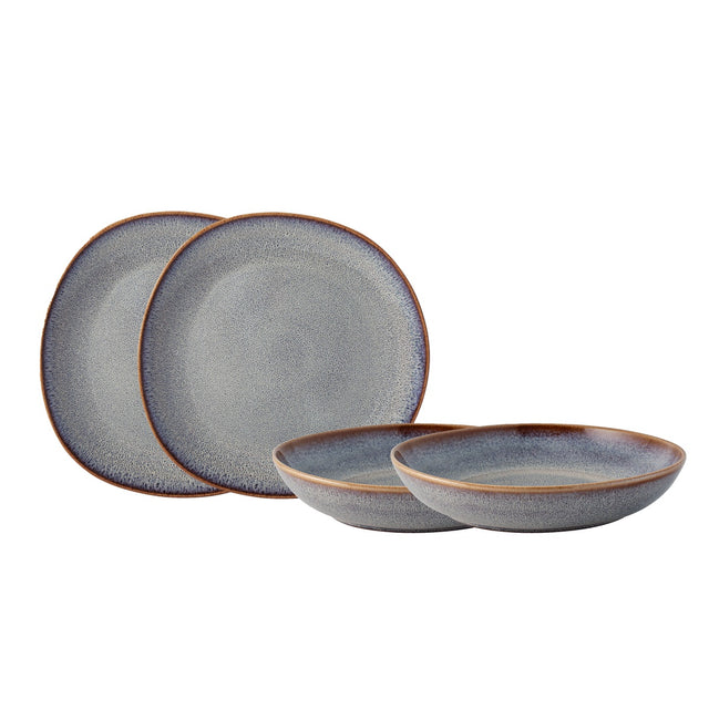 Set piatti Lave Beige Villeroy & Boch in terracotta smaltata 4 pezzi
