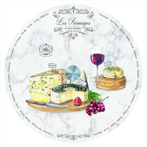 Piatto girevole Easy Life in porcellana decorata 32 cm per formaggi