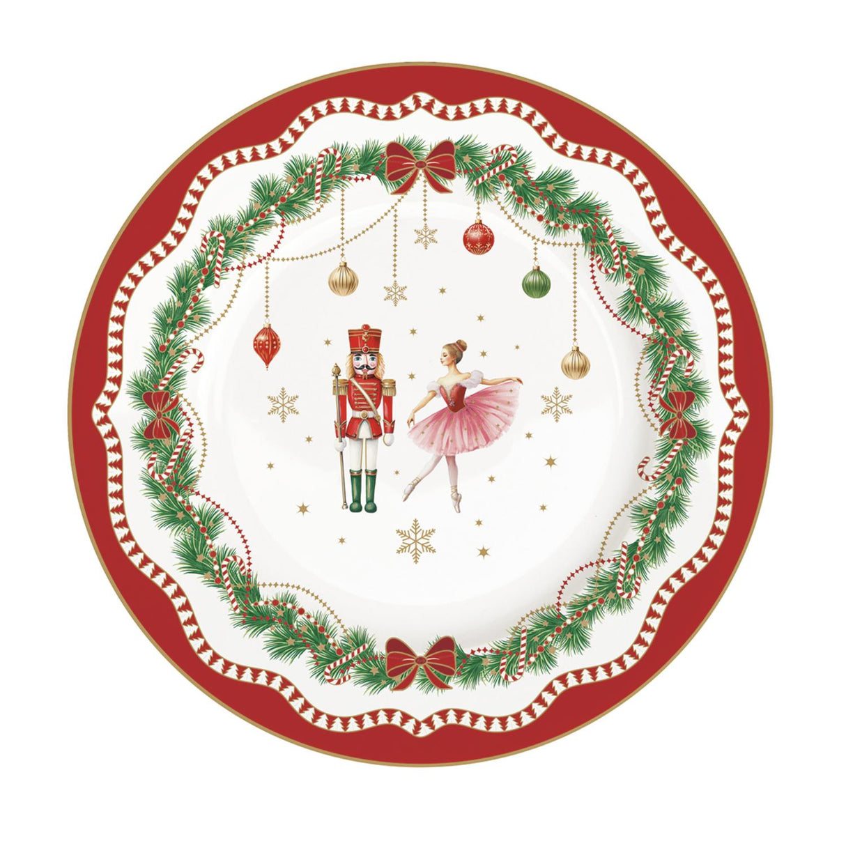 EASY LIFE Magie de Noel Servizio Tavola Piatti Natalizi Set 18 Pezzi Porcellana