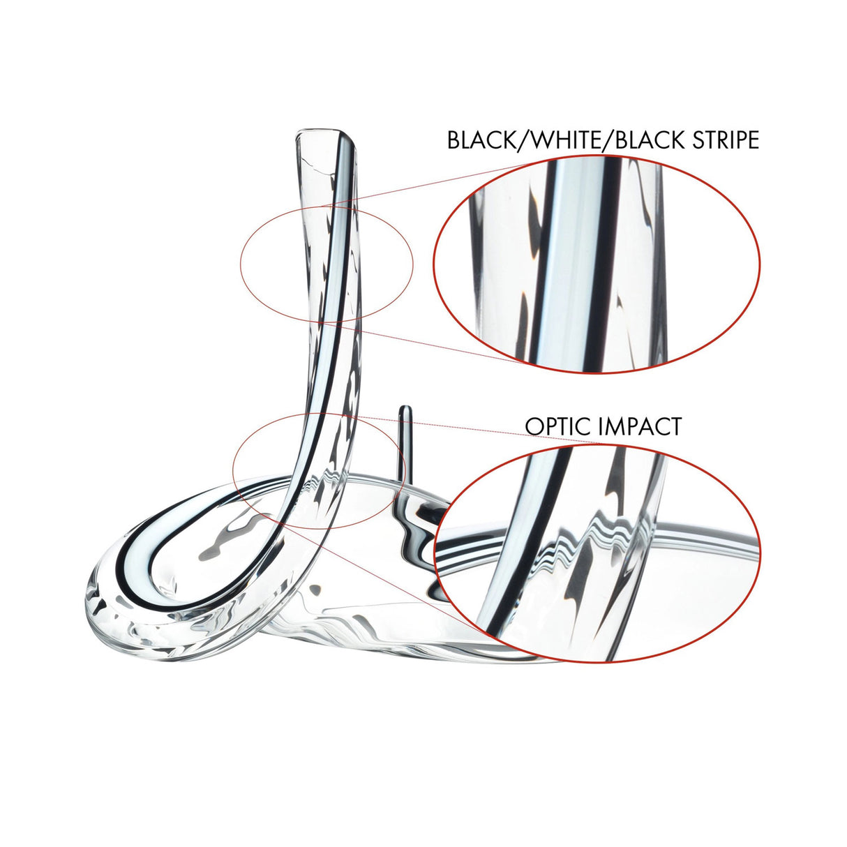 RIEDEL Mamba Optical Decanter 1.5 Liters Crystal Handmade Black White