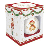 EASY LIFE Magie de Noel Addobbo Pallina di Natale Orsetto 7cm Porcellana