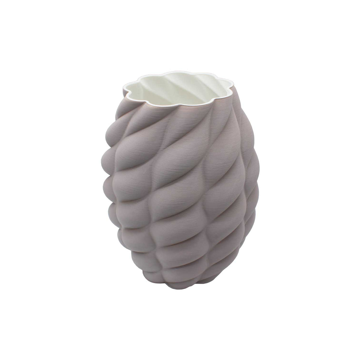 Vaso 3D Forme Palais Royal in porcellana bianca 32 cm design moderno