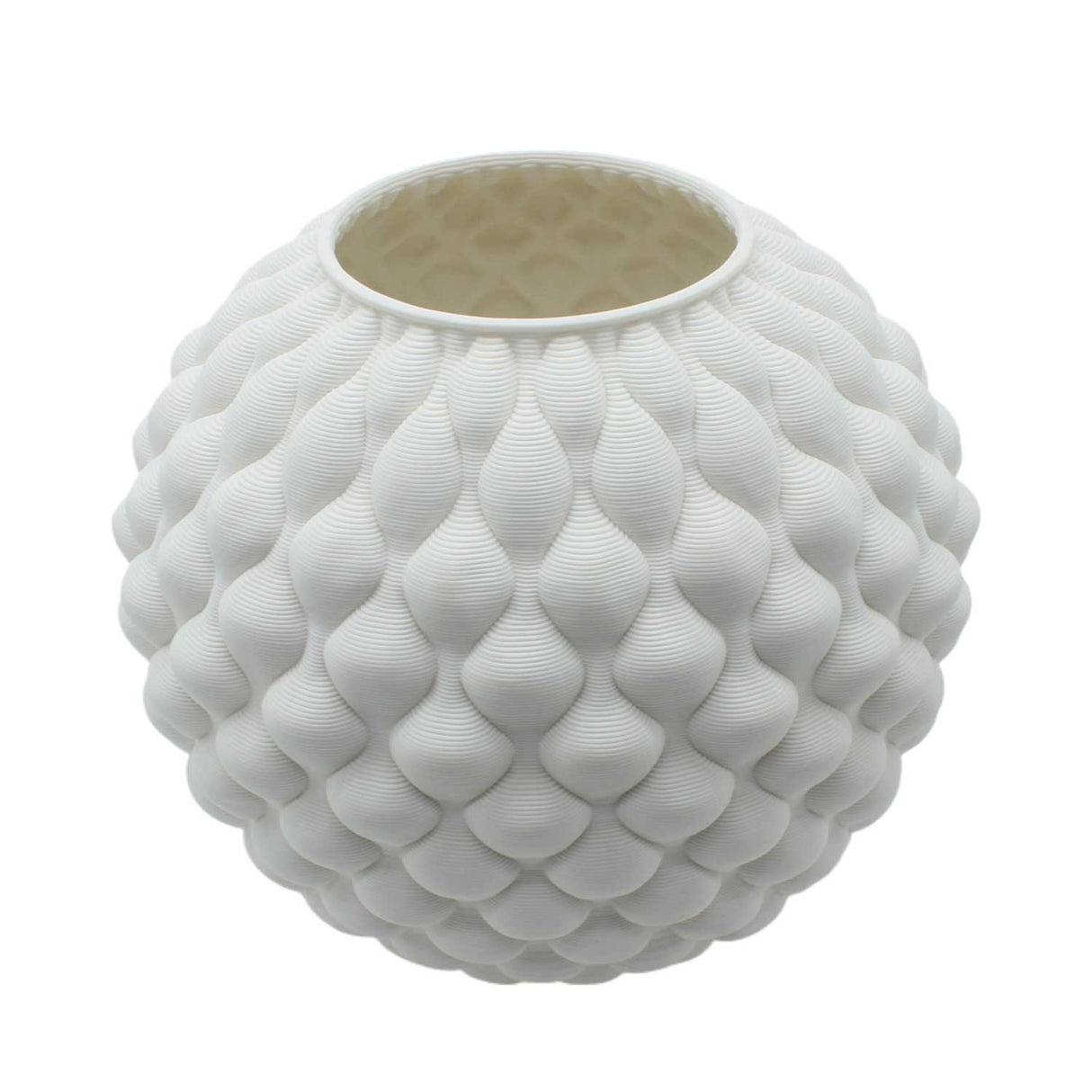 Vaso 3D Forme Palais Royal in porcellana bianca 28 cm