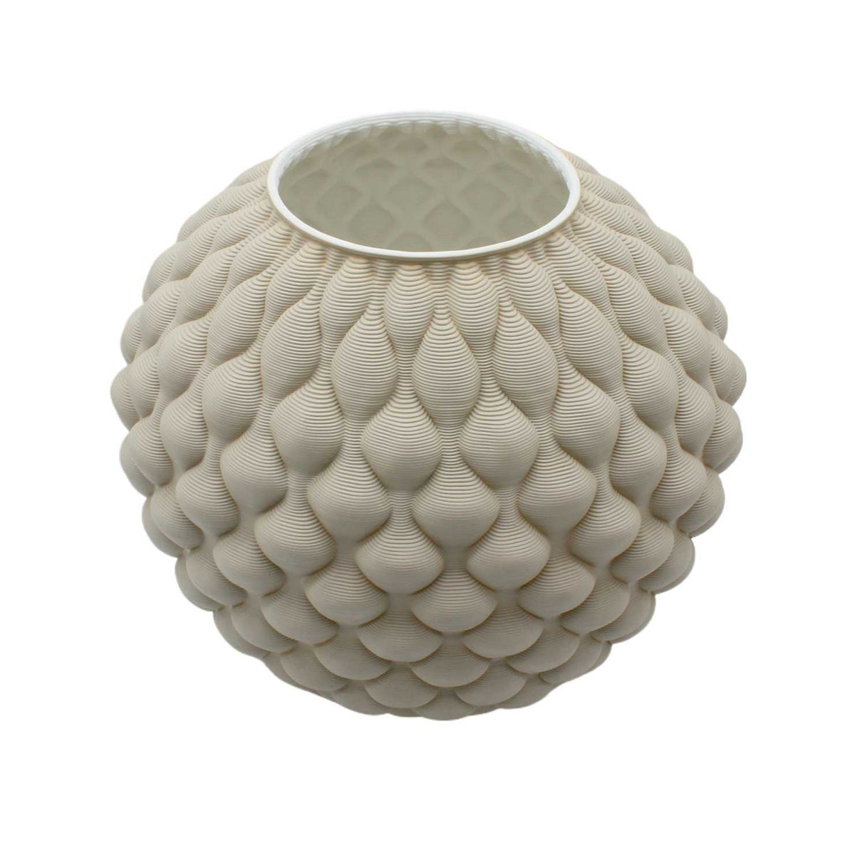 Vaso 3D Forme Palais Royal in porcellana color tortora 28 cm