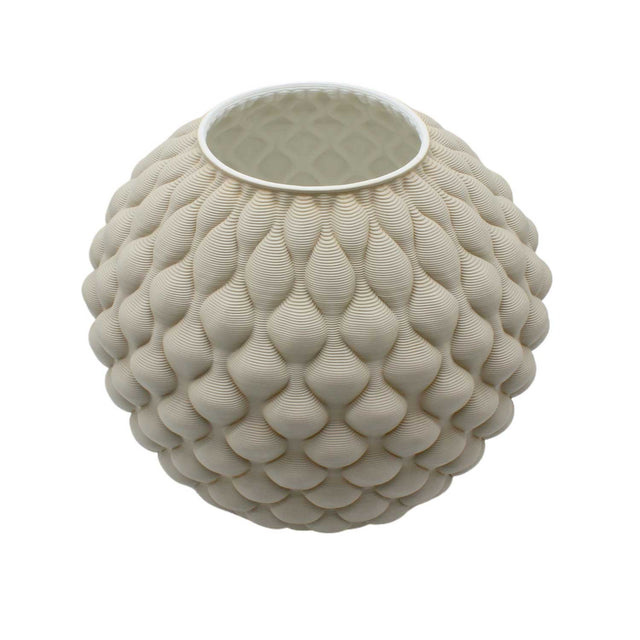 Vaso 3D Forme Palais Royal in porcellana color tortora 28 cm