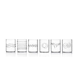 Set 6 bicchieri acqua Decò Ichendorf in vetro borosilicato trasparente