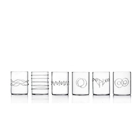 Set 6 bicchieri acqua Decò Ichendorf in vetro borosilicato trasparente