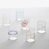 ICHENDORF Decò Arlecchino Set 6 Bicchieri Acqua 300ml Vetro Borosilicato