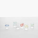 ICHENDORF Decò Arlecchino Set 6 Bicchieri da Liquore 100ml Vetro Borosilicato