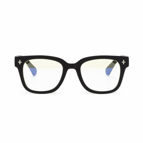 Occhiali da lettura Giovanni Okkia montatura soft touch nera filtro luce blu