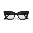 Occhiali da lettura Claudia Okkia montatura cat-eye in plastica nera 14x4 cm