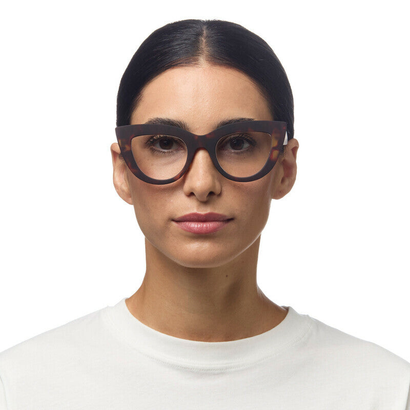 OKKIA Claudia Big Cat Eye Occhiali da Lettura Donna Avana +2.00