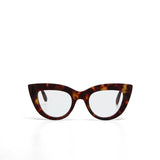 OKKIA Claudia Big Cat Eye Occhiali da Lettura Donna Avana +2.00