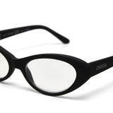 OKKIA Lina Small Cat Eye Occhiali da Lettura Donna Nero +2.00