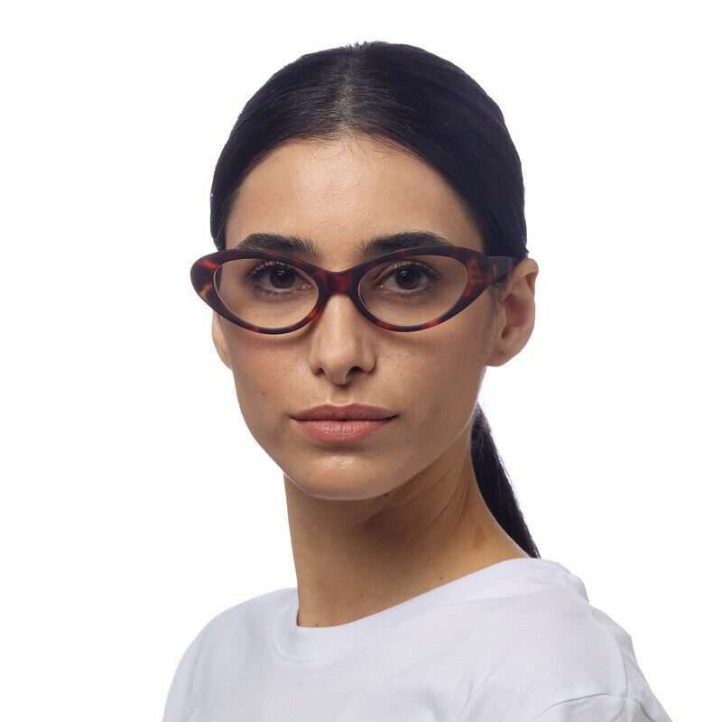 OKKIA Lina Small Cat Eye Occhiali da Lettura Donna Avana +1.00