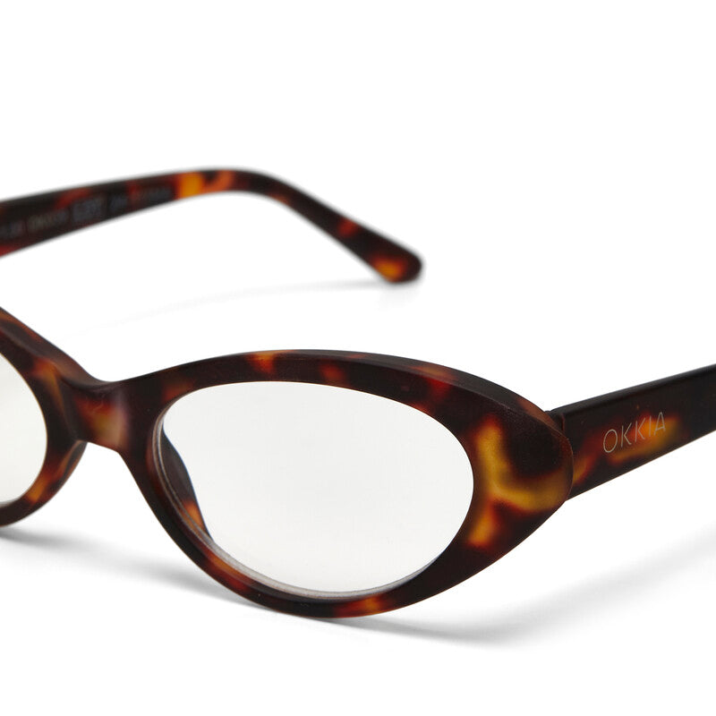 OKKIA Lina Small Cat Eye Occhiali da Lettura Donna Avana +1.00