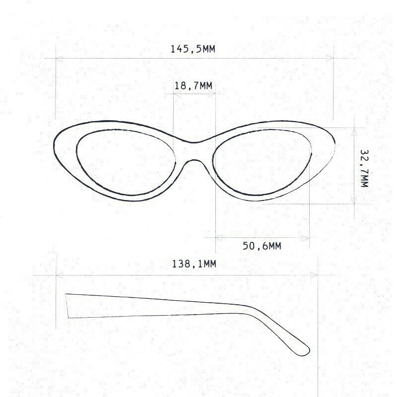 OKKIA Lina Small Cat Eye Occhiali da Lettura Donna Avana +1.00