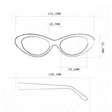 OKKIA Lina Small Cat Eye Occhiali da Lettura Donna Avana +3.00
