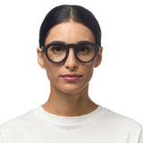 OKKIA Zeno Round Occhiali da Lettura Unisex Nero +2.00
