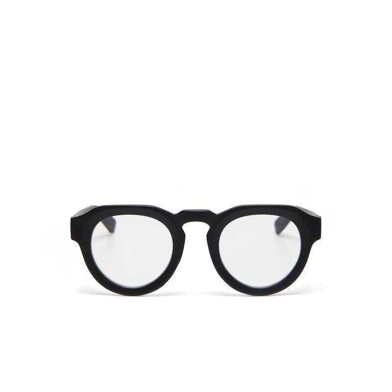 OKKIA Zeno Round Occhiali da Lettura Unisex Nero +2.00